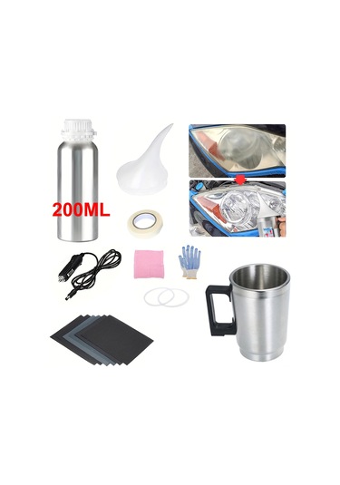 Springsun "farlar İçin Profesyonel Restorasyon Seti - 200ml Onarım Sıvısı, Eldiven Ve Aksesuarlar İle"