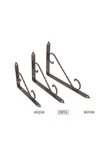 Ferforje Raf Altı, Orta, Bakır, Vidalar Dahil, 2 Adet Bakır