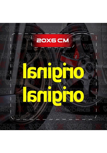 El Hareketi Jdm Sticker Araba Laptop Motosiklet Sticker Yapışkanlı Folyo Sarı