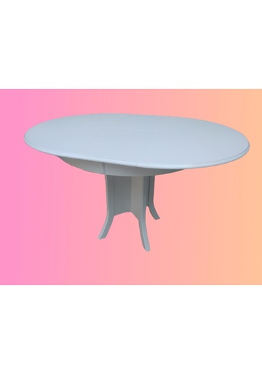 Bengimobilya Masa Baba Kutu Ayak Parlak Beyaz Model Boya 90 Cm Tabla Açılır It
