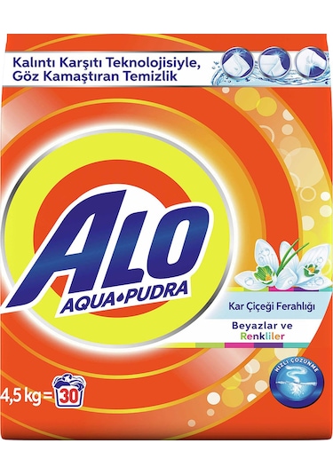 Alo Toz Çamaşır Deterjanı Kar Çiçeği 30 Yıkama 4500 G