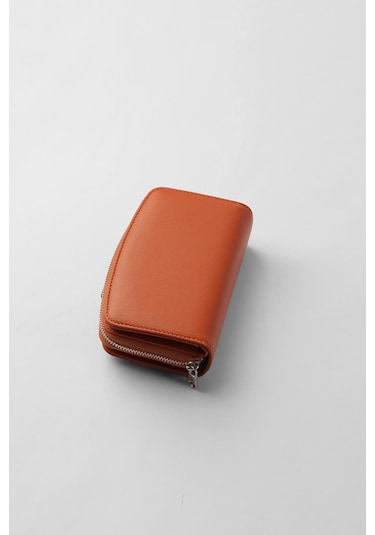 Cengiz Pakel Orta Boy Çıt Çıt Detaylı Kadın Cüzdan/portföy - 65300 - Kiremit 65300-kiremit