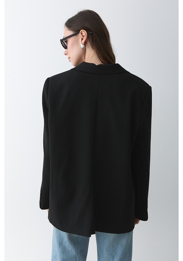 Siyah Blazer Ceket - 7619 Siyah