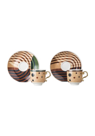 Lucky Art Arden Bone 2 Li Kahve Fincan Seti Lyeg 168