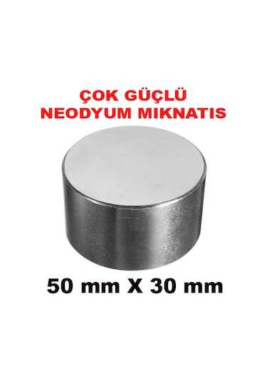 Çap 50Mm X Kalınlık 30Mm Çok Güçlü Büyük Neodyum Mıknatıs N11.33165