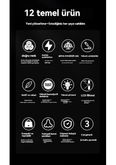 Otomatik Kararan Kaynak Camları-entegre Ekranlı Mavi Model + 10 K