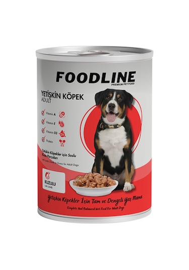 Foodline Kuzu Etli Yetişkin Köpek Konservesi 400 G