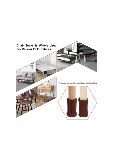 Dofolink 16 Adet Mobilya Ayak Koruması, Yüksek Esnekliği, Kayma Engeli, Yünlü Dokuma, Zemin Skoru Ve Gürültü Azaltıcı, Daire-kare Ayaklar İçin Uygun