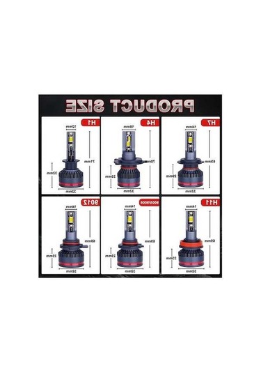 Flybuy Hyundai 300w H1 H4 H7 H11 Araba Far Ampulü 6500k Led Canbus H8 9005 9006 Hb3 6500k Super 9005/hb3 12 Led Far Ampulü 12