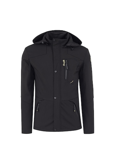 Buratti Çıkarılabilir Kapüşonlu Suya Dayanıklı Softshell Erkek Mont 497Luis Siyah Buratti Çıkarılabilir Kapüşonlu Suya Dayanıklı Softshell Erkek Mont 497Luis Siyah