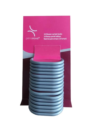 Primanova Banyo Perde Boru Halkası Plastik Gri M-05414 Çok Renkli