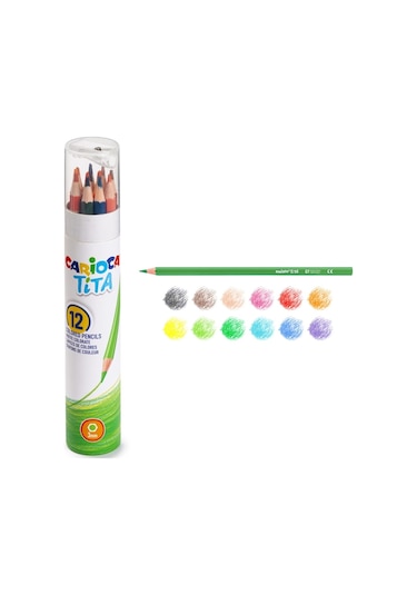 Carioca Tita Metal Tüp Kuru Boya Kalemi 12'li