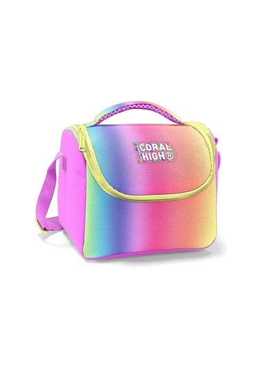 Coral High Thermo Beslenme Çantası - Kız Çocuk, Lacivert Mavi Çizgi Desenli Çok Renkli