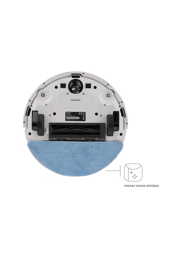 Homend Alex Laser Pro 1286H Moplu ve Haritalamalı Akıllı Robot Süpürge Beyaz Gold