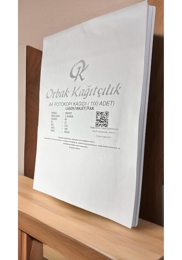 Fotokopi Kağıdı A4 80gr 100 Adet