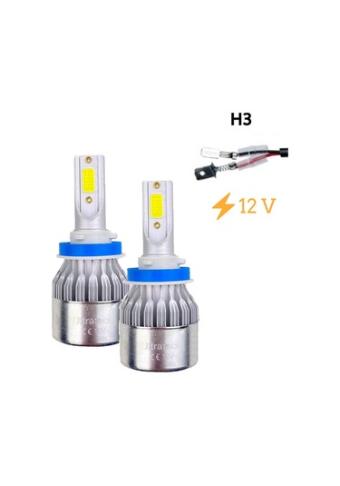 Ultratech Led Far Ampulü H3 3200lm / Laam890 Renkli