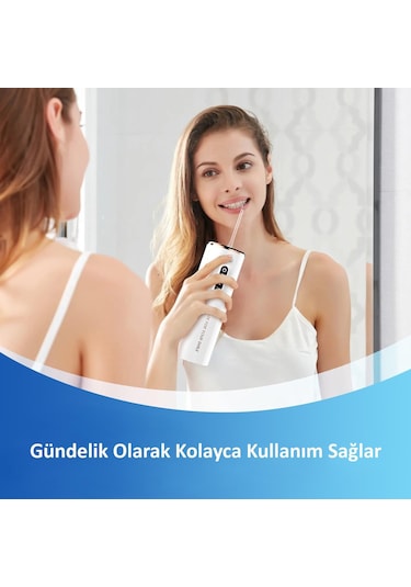 Valkyrie Şarj Edilebilir Taşınabilir Ağız Duşu 280ml Diş Protez Bakım Cihazı Gündelik Kullanım