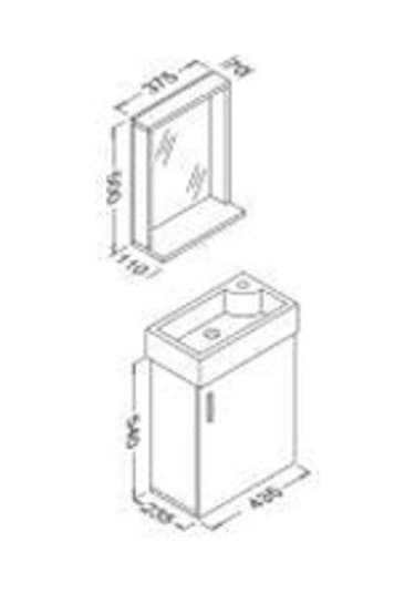Ece Banyo Slim Smart 45 Cm Banyo Dolabı Seti 22Sss001045E
