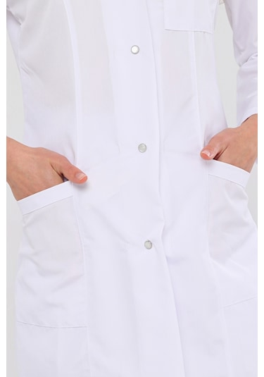 Uniprom Kadın İş Önlüğü Doktor Öğretmen Laborant Öğrenci Eczacı Beyaz