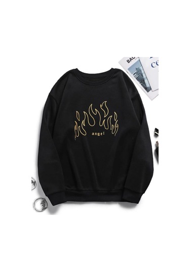 Angel Fire Sweatshirt Siyah