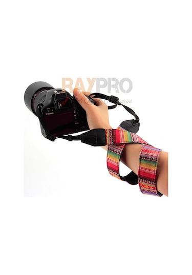 Raypro Likya Desenli Askı Omuz Boyun Askısı Canon Nikon Sony Fuji