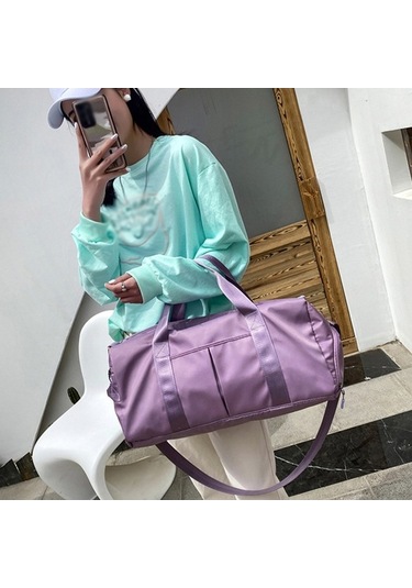 Fastbuy Yumuşak Su Geçirmez Ayırmalı Spor Çanta, Kuru Bölmeli, Dayanıklı Oxford Kumaş - Antreman, Yoga, Seyahat İçin Siyah Siyah