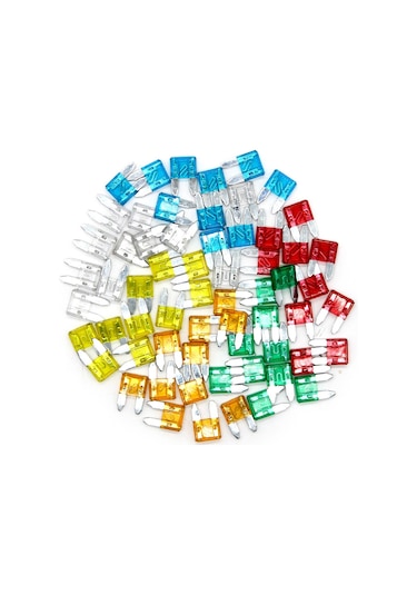 Moveevo 60 Adet Çinko Alaşımlı Mini Sigorta 5a-30a - Apm/atm Tipi, Hafif Ve Dayanıklı, Plastiği Ve Çinkoyu Birleştirir 5