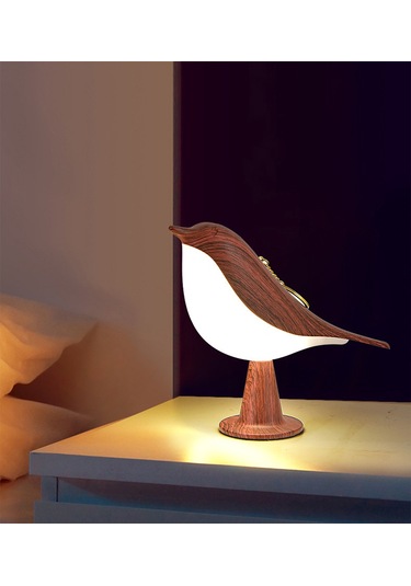 Yaozixa Kahverengi Ahşap Karga Figürlü Aromaterapi Led Lambası - Ev Odası/arka Pencere Işıklı Dekoratif Aydınlatma, Dokunmatik Şarjlı Diğer