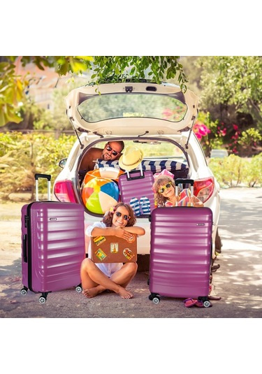 Vegmann Delphin Violet 3 Lü Valiz Seti Mor