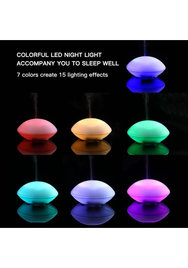 Teltree Küçük Kabuk Şekilli Ultrasonik Aromaterapi Difüzörü - 80ml Taşınabilir Nemlendirici Ve Renkli Gece Lambası