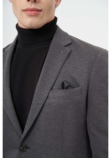 Siyah Kazayağı Desen Örme Mono Yaka Astarsız Çift Yırtmaç 2 Düğme 6 Drop Slim Fit Casual Ceket 1002245150 Siyah Siyah Kazayağı Desen Örme Mono Yaka Astarsız Çift Yırtmaç 2 Düğme 6 Drop Slim Fit Casual Ceket 1002245150 Siyah