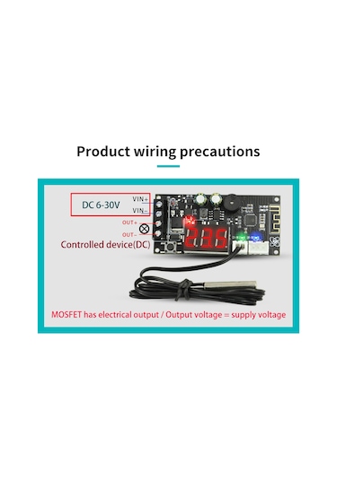 Qingmipy Wifi Isıtma/soğutma Kontrol Modülü, Uzak Kumanda, -40 C 110 C Hassasiyet, 15 Gün Bulut Kayıt, App İle Yönetim, Alarm Bildirimi, Mos Transistör Çıkışı