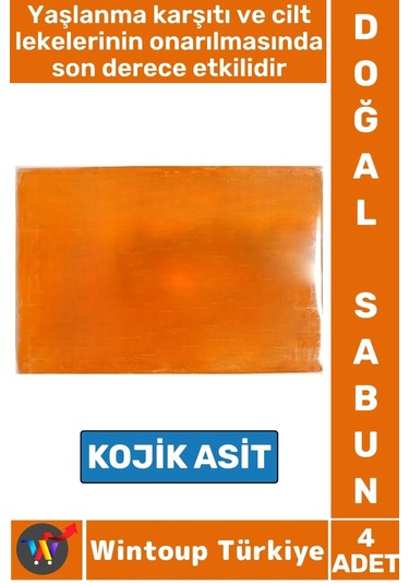 Doğal Saç Yüz Vücut Yaşlanma Karşıtı Koyu Cilt Lekelerinde Etkili Mucizevi Sabun Kojik Asit 4 Adet