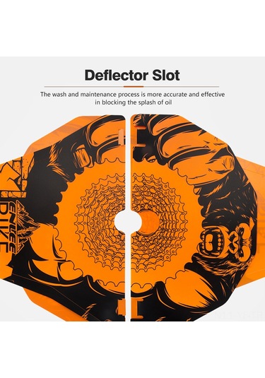 Yifomall Enlee Bisiklet Disk Fren Koruması - Dayanıklı Isıya Dirençli - Yol Dağ Bisikleti İçin Yağ Su Koruyucu - Köpekbalığı Desenli Fren Aracı