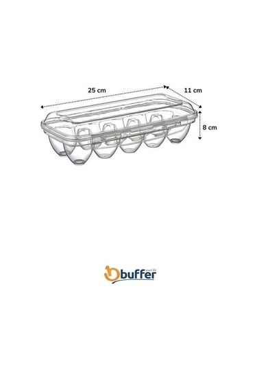 10 Bölmeli Kilitli Kapaklı Yumurtalık Saklama Kutusu Yu110 Şeffaf