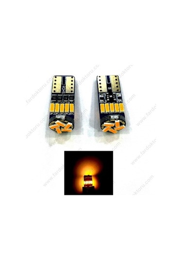 T10 DİPSİZ LED PARK AMPULÜ TURUNCU ( 2 adet )