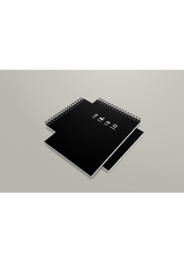 Notebook for Developers - Eat Sleep Code Repeat - Siyah - Kısmi Lak'lı Yumuşak Kapak - 50 Yaprak - Kareli - Spiralli Bloknot