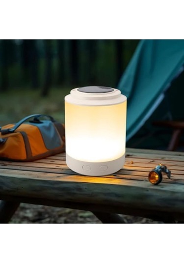 Kamp Güneş Enerjisi, Asılı Şarj Edilebilir Dış Mekan Solar Şarj Acil Durum Lambası Gece Lambası, Karışık Beyaz