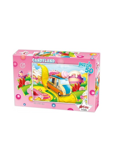 Star Puzzle 50 Parça Şeker Diyarı Çocuk Puzzle 1 Adet