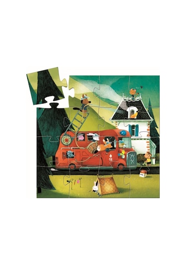 Djeco The Fire Truck Dekoratif Puzzle 16 Parça