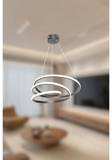 Ey Shop Space Model 3 Renk Beyaz&sarı&günışığı Led Avize Siyah