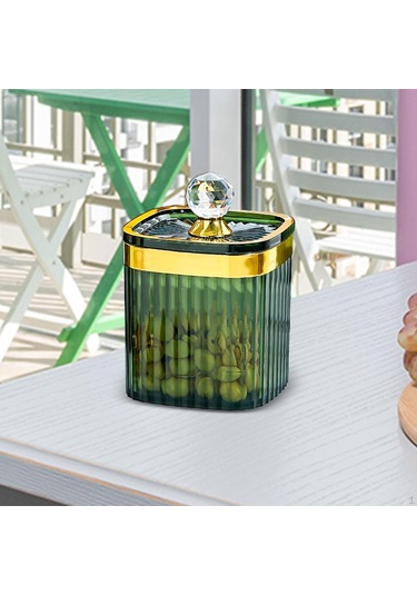 Yeşil Hava Geçirmez Saklama Kavanozu Kahve Fındık Kapaklı Teneke Kutu Kiler Organizasyonu Yiyecek