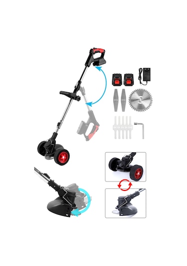 Deko Turkey DKT21AT Samsung Çift Akülü 21V 2Ah Çim Ot Biçme Mak