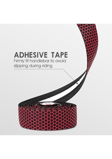 Artfulabode Dayanıklı Silikon Şerit Sarım Kırmızı Kaymaz Gidon Eva Emici Bisiklet Aksesuarları Kırmızı