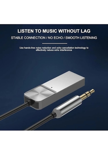 Universal Telefonlara Bluetooth 5.0 Receiver Usb Aux Wireless Araç Kiti Telefon Müzik Dinleme