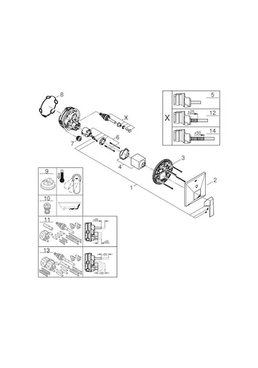 Grohe Grohe Allure Brilliant Ankastre Banyo/Duş Bataryası 24072Al0 Krom