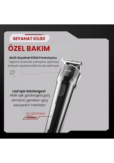 Enchen Beardo Çok Fonksiyonlu Tüm Vücut İçin Uygun Şarjlı Saç Ve Tıraş Makinesi