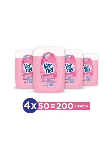 Vernel Çamaşır Yumuşatıcısı Gülün Büyüsü 4 x 5 L 200 Yıkama