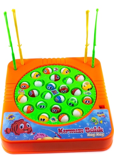 Oyuncak Balık Tutma Oyunu 4 Olta 24 Balık Pilli