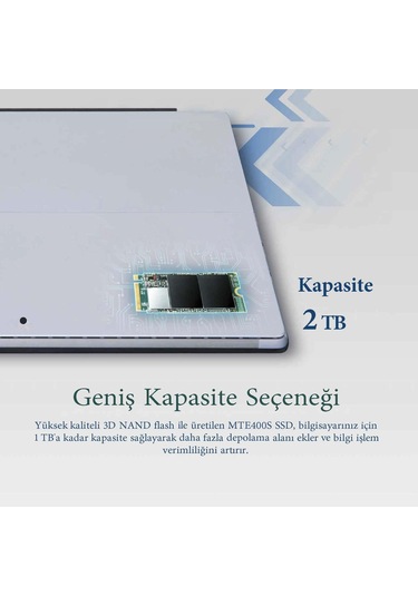 Transcend TS2TMTE400S 2 TB M.2 2242 PCIE Gen 3x4 Nvme 3D TLC SSD Hard Disk